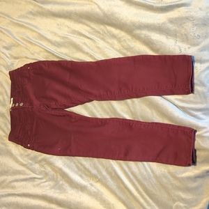 Burgundy jeggings